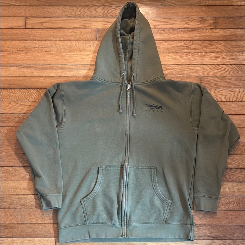 Sitka Green Lightweight Full Zip Hoody